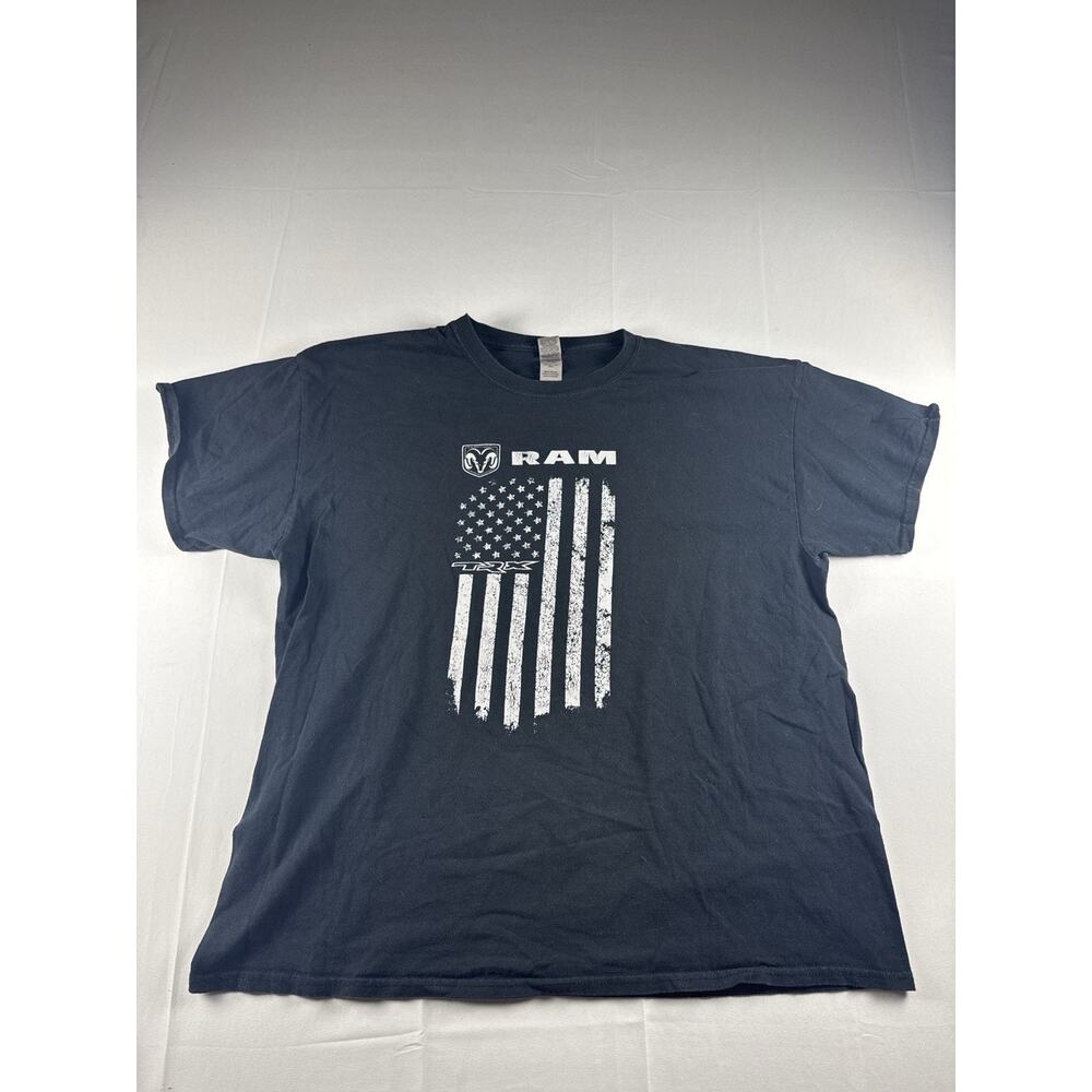 Dodge Ram TRX American Flag T Shirt Mens XL Black Graphic Truck USA